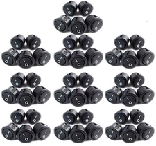 (50) Black 12 Volt ON/Off Rocker Toggle CAR Audio and Power Fog Light Switch