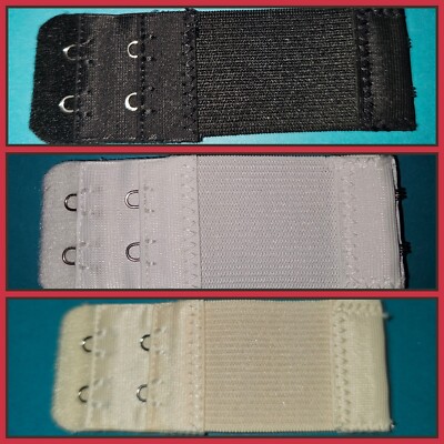 SALE! Soft Extra Long Bra Extenders w/Elastic~2 Hooks 2 Rows Band-USA Shipper!