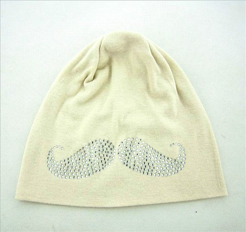 Cappello Unisex Uomo Donna Long Beanie Slouch Sci fiber Cuffia Berretto Strass - Picture 6 of 6