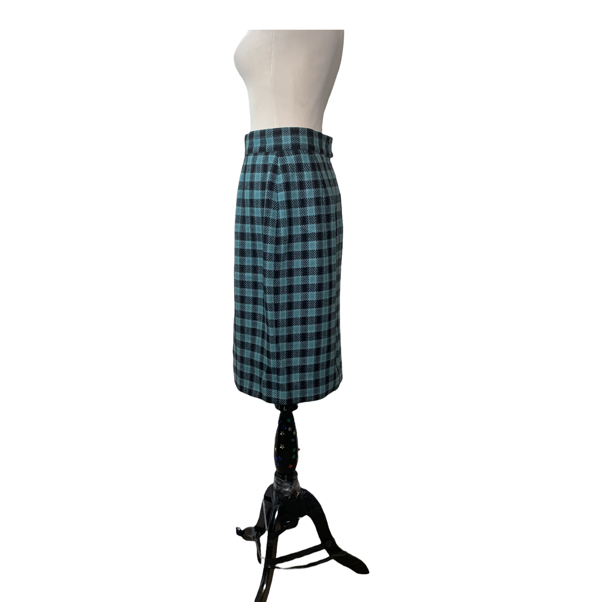 Plaid a line winter long wool skirt 5421 Plaid a line winter long wool skirt 5421
