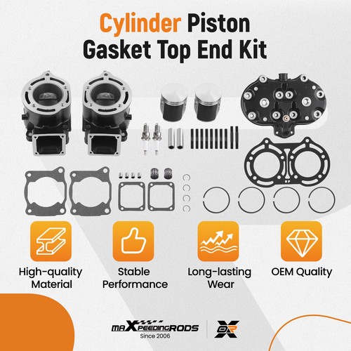 Cylinder Head Piston Gasket Top End Kit for Yamaha Banshee 350 YFZ350 1987-2006 - Picture 3 of 17