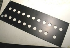 NEW 19 INCH PATCH PANEL 21 PLS 22MM SWITCH / LIGHT / CONNECTOR HOLES 7"W P8197