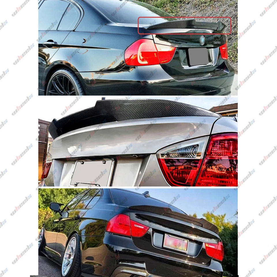 REAR SPOILER TRUNK CARBON FIBER PSM STYLE FOR BMW E90 3 SERIES 328I 335I 2006-11 Foto 2 de 4