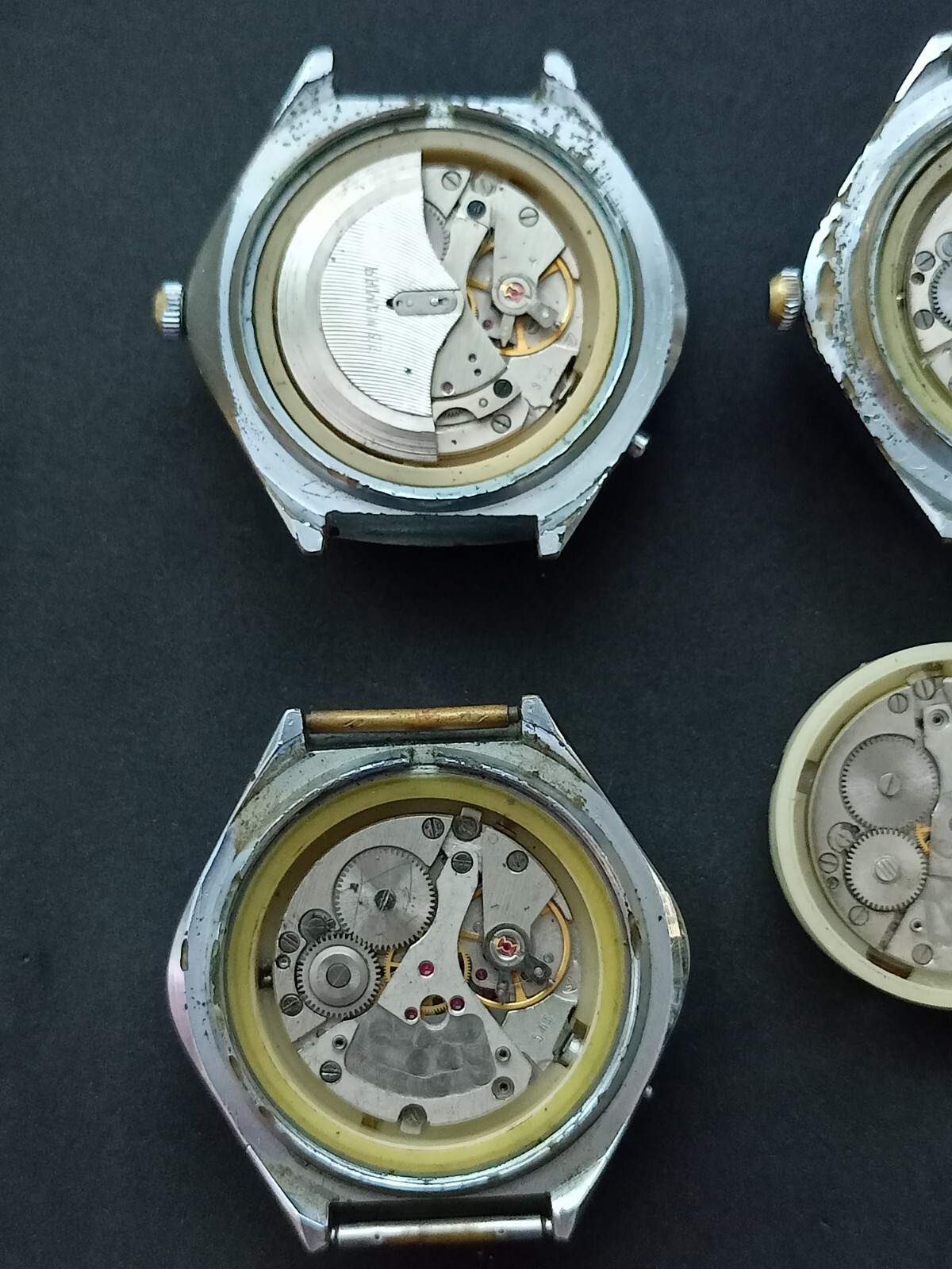 Soviet vintage USSR mechanical wrist watch Chaika for spare parts lot 6pcs