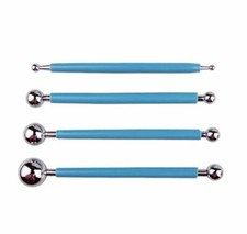 4 pcs/sets Portable Clay Sculpting Tool Set Stainless Steel Ball Moulding Tools