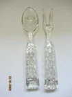 Vintage Anchor Hocking WEXFORD Glass Salad Serving Spoon & Fork