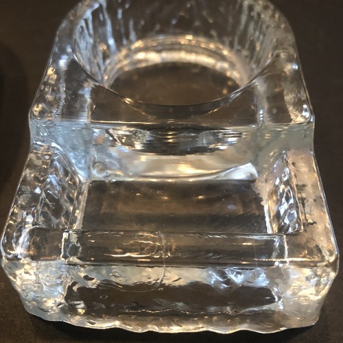 L.E. Smith Madonna & Child Votive Clear Glass Candle Holder Set Mary Jesus Baby - Picture 8 of 10