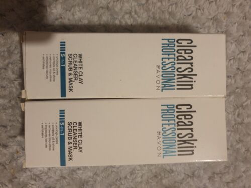 Avon X 2 Clearskin Professional White Clay Cleanser Scrub & Mask 5 In 1 - Picture 1 of 1