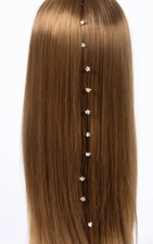 Hair Clip Strand Multicolor Small Seed Beaded Flowers New