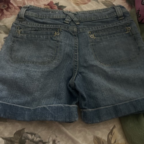 Arizona Jean Co. Girls Blue Denim Jean Shorts Size 8 Cuffed - Picture 4 of 4