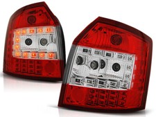 2xLED Rückleuchten kompatibel mit Audi A4 B6 (8E) Avant Bj. 00-04 Rot/Chrom