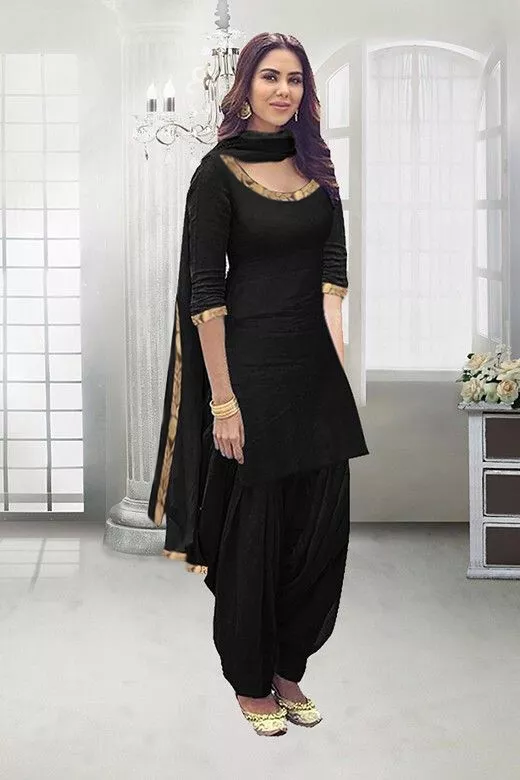 Stitched Black Patiala Salwar Suit at Rs 658/piece in Jaipur | ID:  27405600273