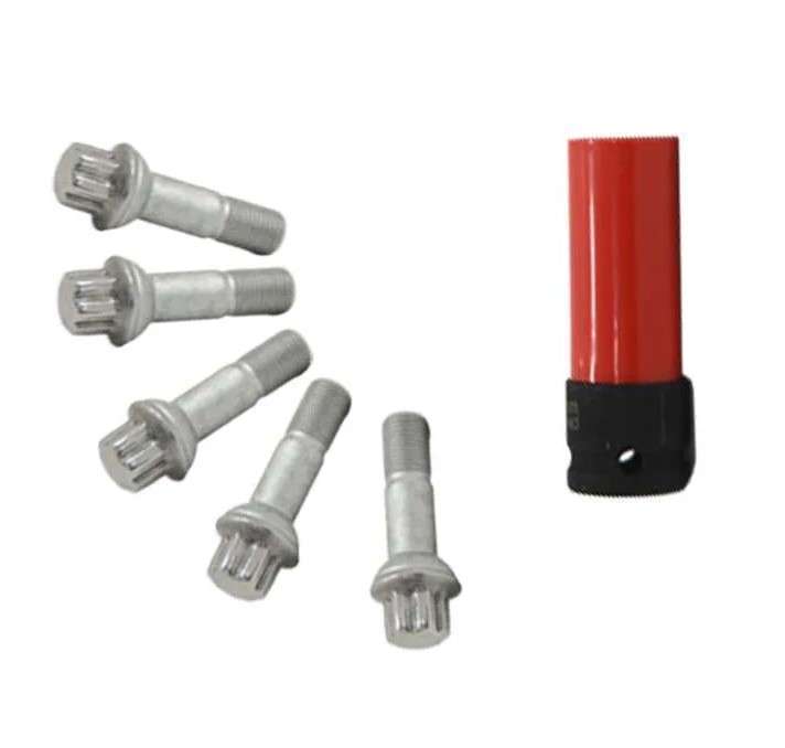 0009905407 Set of 5 Torx Wheel Lug Bolts with Socket for Mercedes