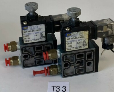MAC SOLENOID VALVE 45A-SA2-DAAJ-4KD (Lot Of 2)*Warranty* Fast Shipping!