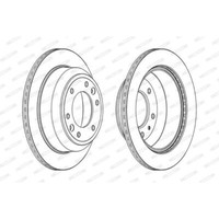 Ferodo 2X Bremsscheibe Hinten Ø324 Mm Voll FüR Hyundai H-1 Travel TQ 2.5 Crdi