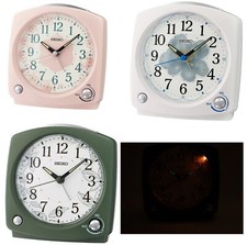 Reloj despertador Seiko QHP012 Bird Sounds repetición pitido 3 melodías esfera floral