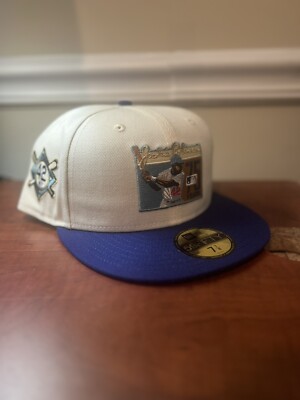 Jackie Robinson Dodgers Off White Fitted BKLYN CAP SIZE 7 7/8