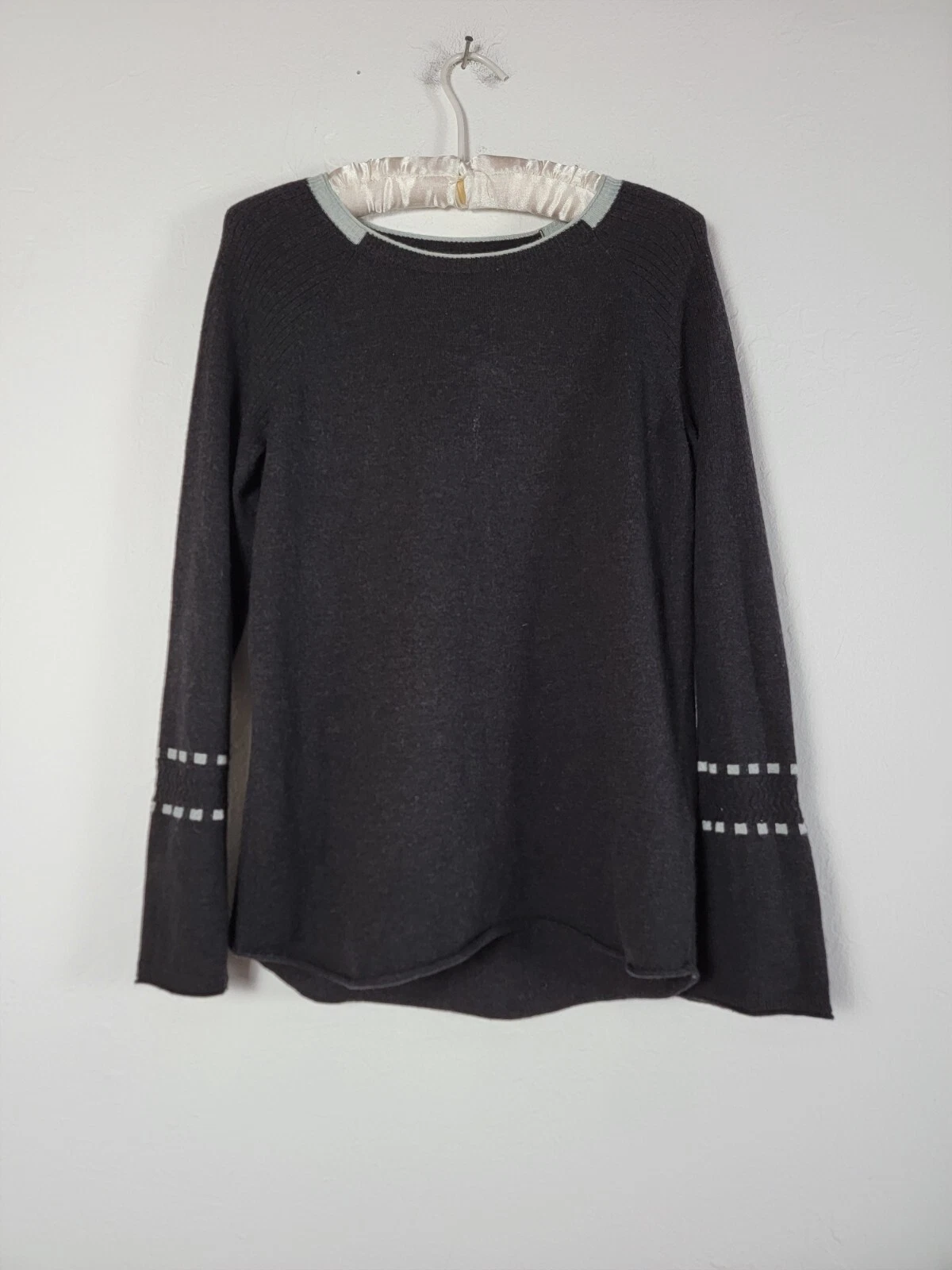 smartwool bell sleeve crew neck merino wool blend sweater