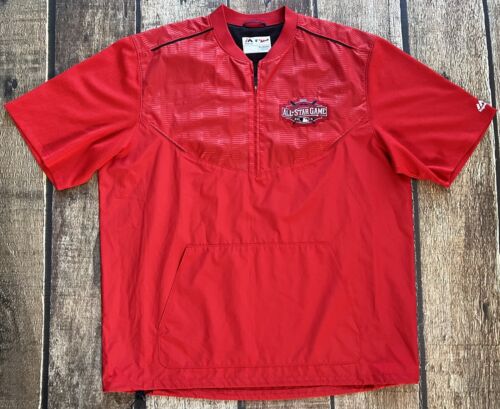 MAJESTIC COOLBASE MLB AUTHENTIC 1/4 ZIP JACKET 2015 ALL STAR GAME RED MENS XL