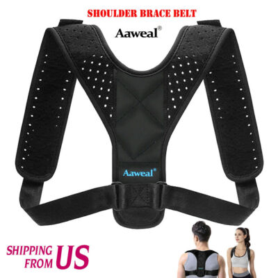 Posture Corrector Women Men Shoulder Brace Back Support Strap Belt Adjustable.