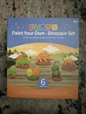 Funto Paint Your Own Dinosaurs Painting Kit, 13 PCS Arts and Crafts Set for Kids