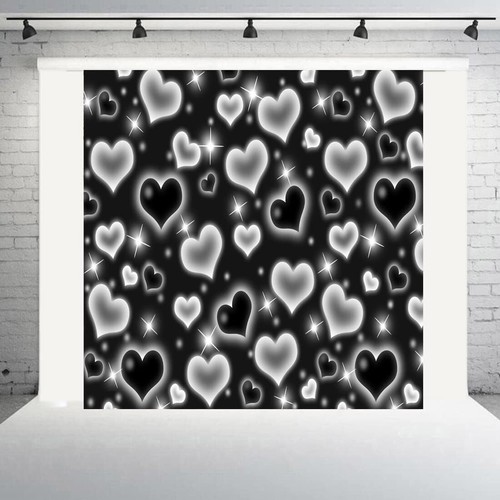 High-Quality Black Heart Backdrop 10x10ft - Perfect for Photo Booths and Events - Picture 2 of 3