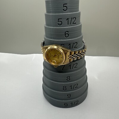 Croton Women's Watch Presidential Date 23k Gold Plated Fluted