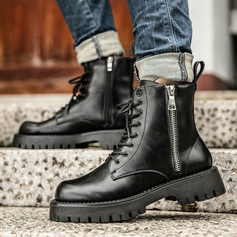 Zip Shoes Ankle Boots Street Fashion 