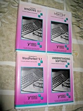4 VHS Video Professor VINTAGE Microsoft Windows Ver3.1/Lotus 1-3/Word Perfect 