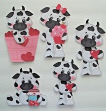 3D- U Pick- Love Cows Dragons Dinosaurs XO Heart Paper Embellishment