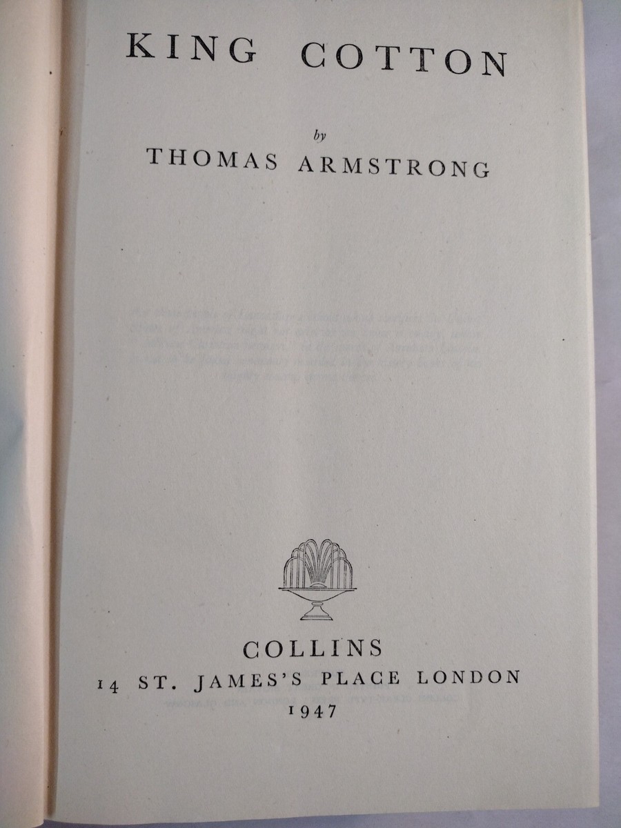 King Cotton By Thomas Armstrong | eBay