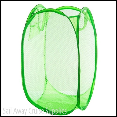 Pop Up HAMPER. Travel, Cruise. Washing Bag Laundry Mesh Basket Folding. 3 Sizes - Picture 25 of 31