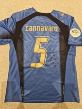 Italy 2006 World Cup Shirt Signed By Captain Fabio Cannavaro PHOTO/VIDEO PROOF
