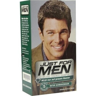 JUST for men Tönungsshampoo schwarzbraun, 60 ml PZN 01465439