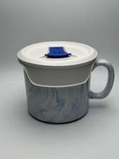 Corningware 20 oz Blue Marble Meal Mug w/Plas...