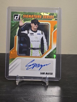 2026 Donruss Racing - SAM MAYER - Signature Series AUTO - Orange Ice #SS-SMY
