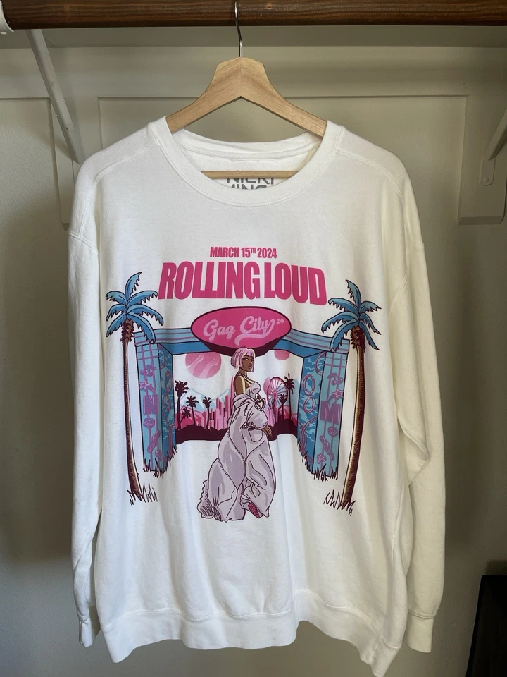 Moletom oficial Nicki Minaj Rolling Loud grande rosa sexta-feira 2 tour Gag City  - Imagem 2 de 4