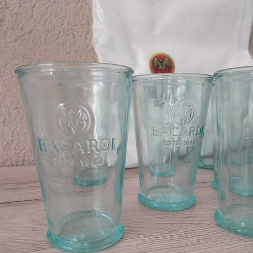 Bacardi Glas Gläser Rum Karibik Mojito Cocktail Cuba Libre und Schürze - Bild 2 von 7