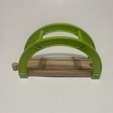 Wooden Railway Train Track Green Bridge For Thomas And Brio Sets 6.5"