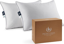 Goose Feather and down Bed Pillows Standard Size Set of 2, Hotel Pillow for Slee