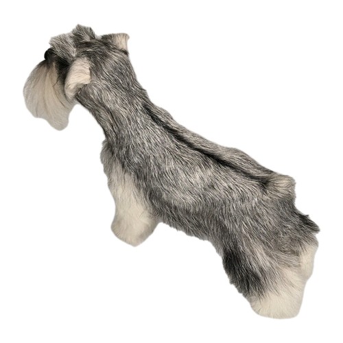 Vintage Realistic Schnauzer Dog Figurine Replica - Lifelike Furry Companion - Picture 5 of 18