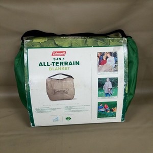 EUC Coleman 3-in-1 Green All-Terrain Blanket Poncho 58" x 83"