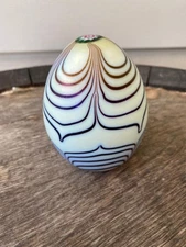 Murano Art Glass Millefiori Top Paperweight Pulled Feathered Excellent