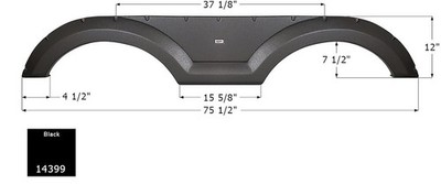Icon 14399 Tandem Axle FENDER SKIRTS RV