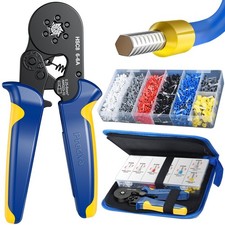 Ferrule Crimping Tool Kit with 1900PCS Wire Connectors, Hexagonal AWG23-10 Sa...