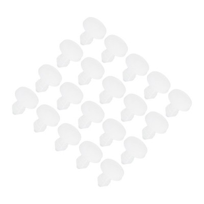 20 Pcs Silicone Snap in Locking Hole Plugs 3mm/0.12'' Dia Transparent