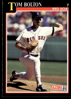 #ad #ad 1991 Score Tom Bolton Boston Red Sox #781 $2.25