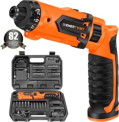 Cordless Electric Screwdriver Set Rechargeable with 82 Accessory Kit and Charger