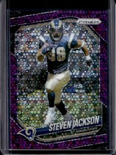 2025 Panini Prizm Steven Jackson No Huddle Purple #/75 Rams