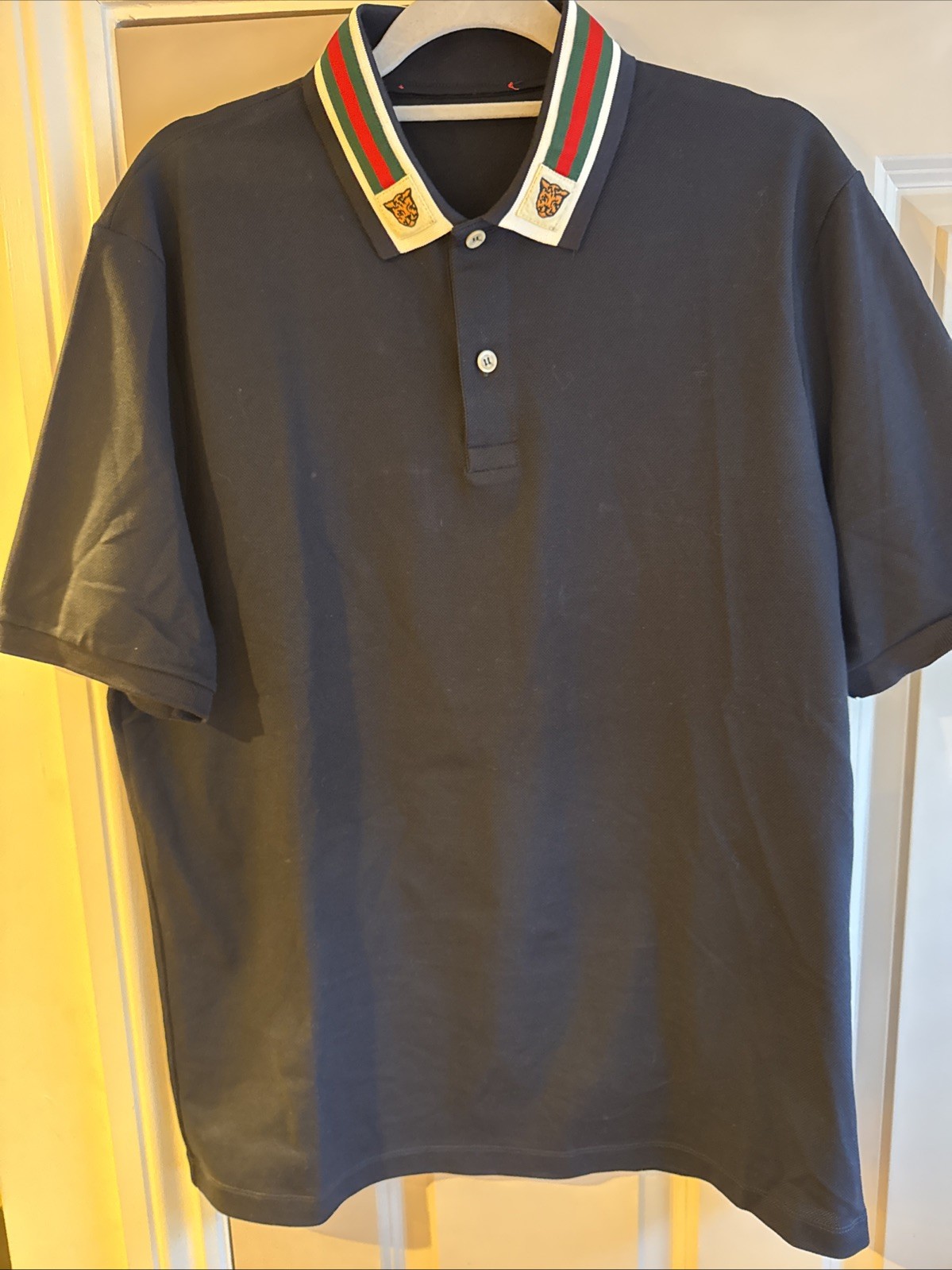Gucci Tiger Navy Polo Shirt - Men's XXL - RRP £450